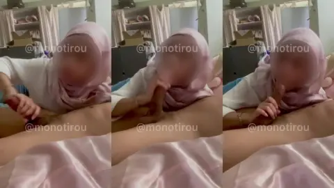 hijab putih blur